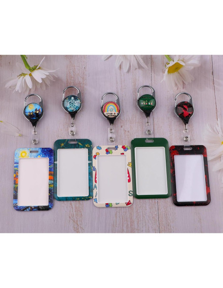 Porta Credencial Retráctil Beemorita Autismo Clip Estético