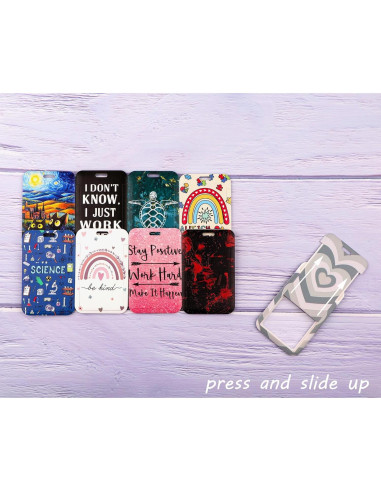 Porta Credencial Retráctil Beemorita Autismo Clip Estético