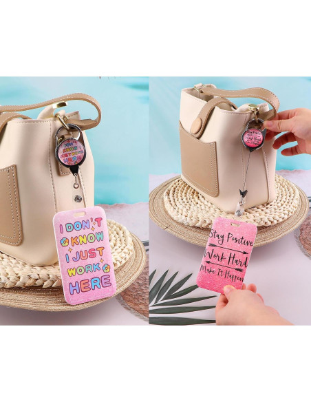 Porta Credencial Retráctil Beemorita Autismo Clip Estético