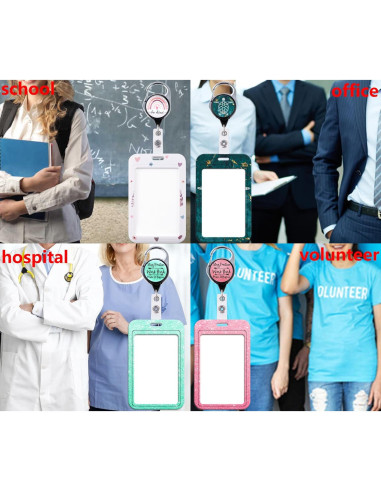 Porta Credencial Retráctil Beemorita Autismo Clip Estético