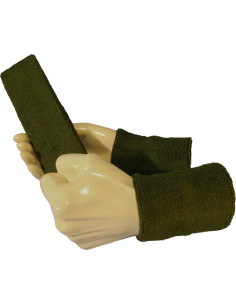 Toallas de Tela Couver Verde Militar - Juego Diadema y Muñequera 2