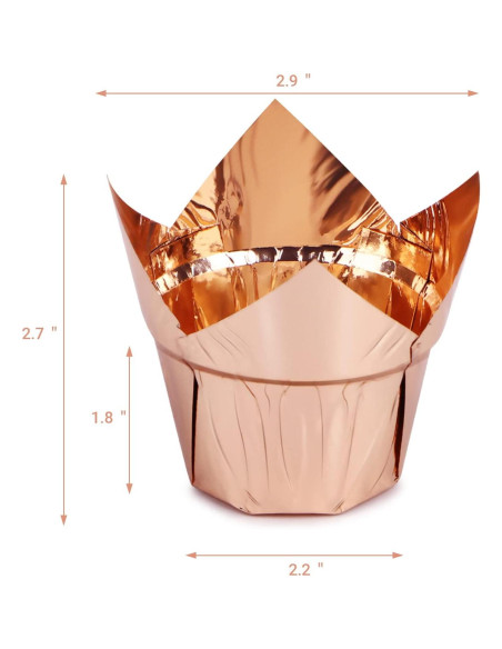 EUSOAR 50 Tazas de Aluminio Desechables 3.5oz para Postres