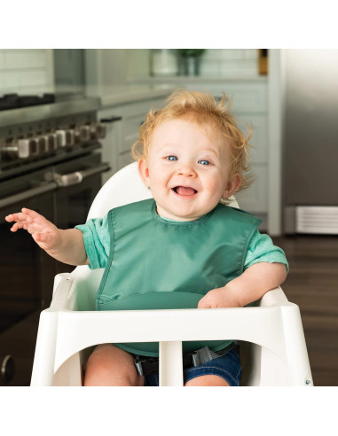 Baberos de Silicona Tiny Twinkle - Impermeables, 2 Piezas