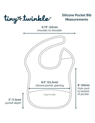 Baberos de Silicona Tiny Twinkle - Impermeables, 2 Piezas