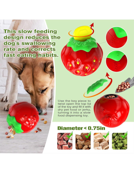 Juguete Masticable para Perros TLKNG Fresa Grande 321g Juguete Masticable para Perros TLKNG Fresa Grande 321g