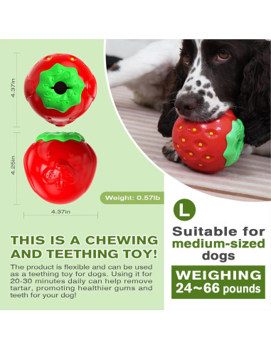 Juguete Masticable para Perros TLKNG Fresa Grande 321g