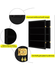 Exhibidor de Tarjetas Deportivas Temgee 24" Negro Vertical 2
