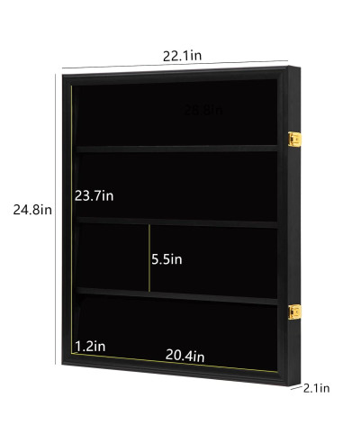 Exhibidor de Tarjetas Deportivas Temgee 24" Negro Vertical