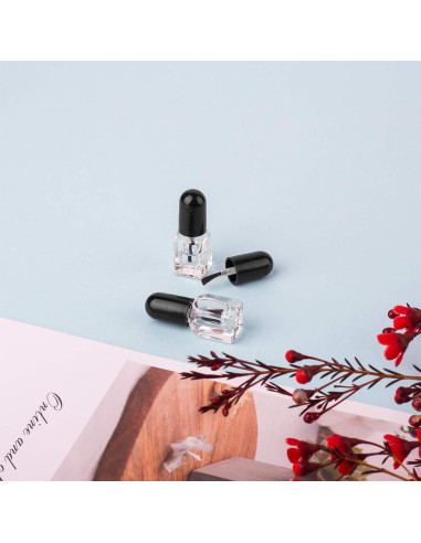 GTHER 20 Botellas Vacías de Vidrio para Esmalte de Uñas 3ML