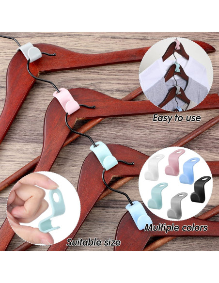 Ganchos Conectores para Perchas Fumete 300 Pcs Ahorra Espacio