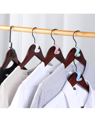 Ganchos Conectores para Perchas Fumete 300 Pcs Ahorra Espacio