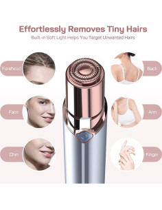 Removedor de Vello Facial GURELAX Indoloro con 4 Cabezas 2