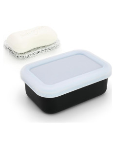 Caja de Jabón Ozner de Silicona a Prueba de Fugas - Negro