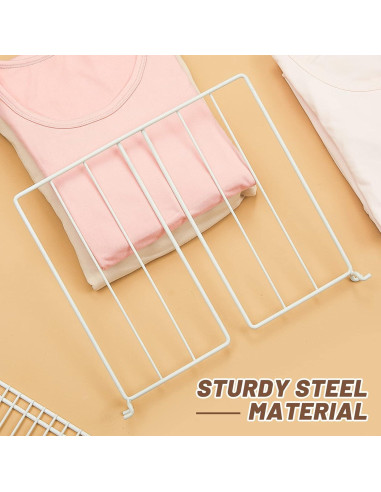 Divisores de Estante de Alambre Amylove 12 Pcs para Closet