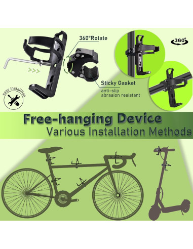 Soporte de Botella de Agua GLDYTIMES 360 para Bicicleta