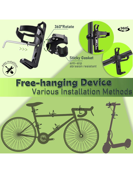 Soporte de Botella de Agua GLDYTIMES 360 para Bicicleta