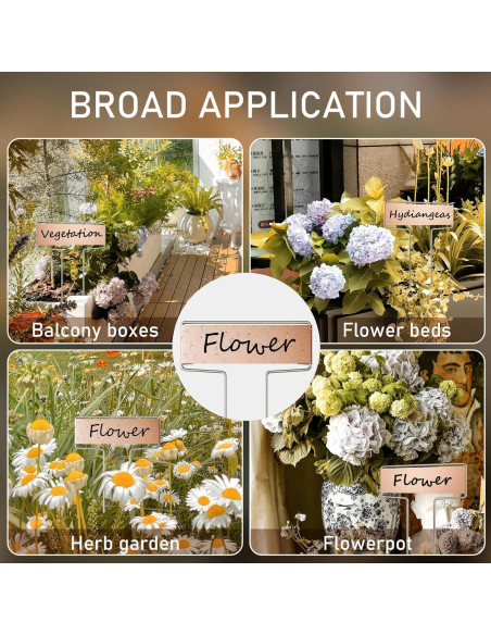 25 Etiquetas de Metal para Plantas Cureder - 15.5 cm Resistentes
