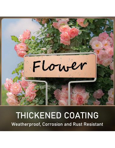 25 Etiquetas de Metal para Plantas Cureder - 15.5 cm Resistentes