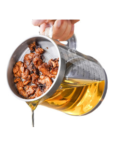 Contenedor de Grasa de Tocino de Vidrio TLIOCAS 1000ML con Colador