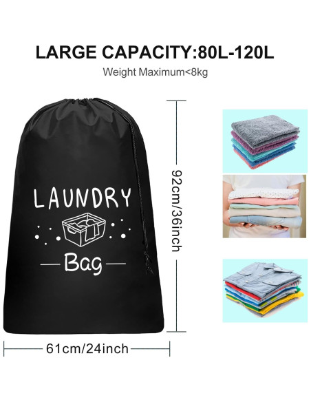 Bolsa de Lavandería Extra Grande Sylfairy 61x91 cm 2 Piezas Bolsa de Lavandería Extra Grande Sylfairy 61x91 cm 2 Piezas