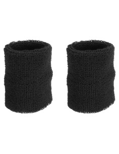 Banda de Muñeca Deportiva PATIKIL Negra 10x10 cm 2 Pcs