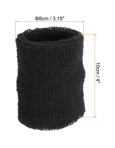 Banda de Muñeca Deportiva PATIKIL Negra 10x10 cm 2 Pcs 2