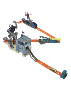 Conjunto de Batalla Biónica Hot Wheels Trick Tracks - 1 Vehículo