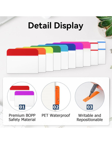 600 Pestañas Adhesivas Tecreddy 5.08 cm Multicolor Reposicionables