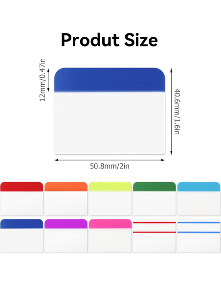 600 Pestañas Adhesivas Tecreddy 5.08 cm Multicolor Reposicionables