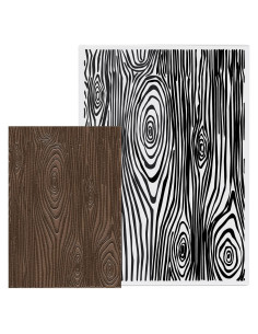 Carpeta de Embossing Glodecart 18x12 cm Texturizada Madera