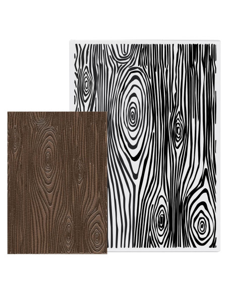 Carpeta de Embossing Glodecart 18x12 cm Texturizada Madera