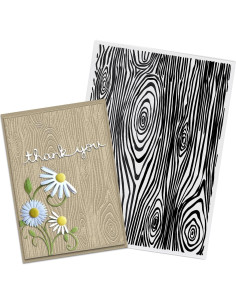 Carpeta de Embossing Glodecart 18x12 cm Texturizada Madera 2