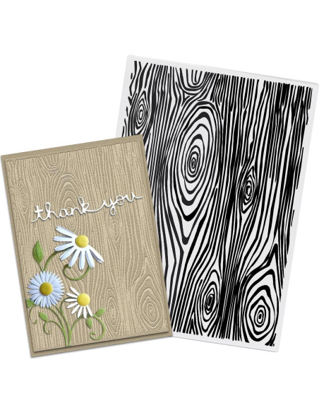 Carpeta de Embossing Glodecart 18x12 cm Texturizada Madera