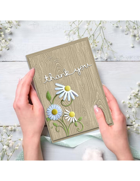 Carpeta de Embossing Glodecart 18x12 cm Texturizada Madera