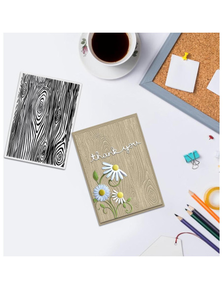 Carpeta de Embossing Glodecart 18x12 cm Texturizada Madera