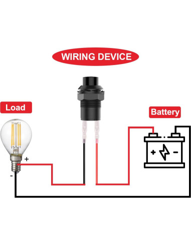 10 Pcs Interruptor de Botón Auto-bloqueante MKBKLLJY 12mm Negro