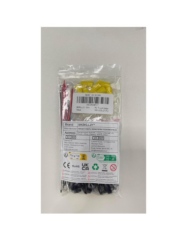 10 Pcs Interruptor de Botón Auto-bloqueante MKBKLLJY 12mm Negro