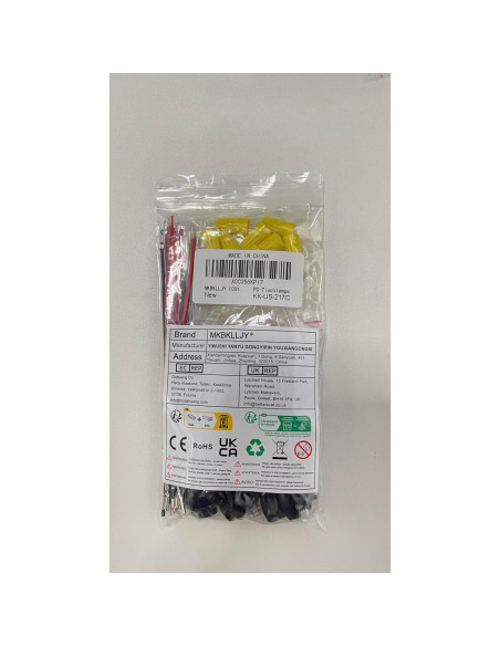 10 Pcs Interruptor de Botón Auto-bloqueante MKBKLLJY 12mm Negro