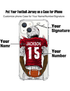 Funda de Fútbol Personalizada VNGDA para iPhone 16/15/14/13/12/11 2