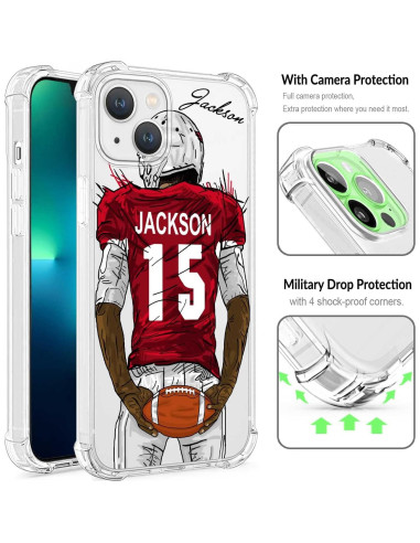 Funda de Fútbol Personalizada VNGDA para iPhone 16/15/14/13/12/11