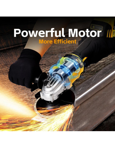 Amoladora Angular Inalámbrica SpomacGek 21V 4-1/2" 10000RPM