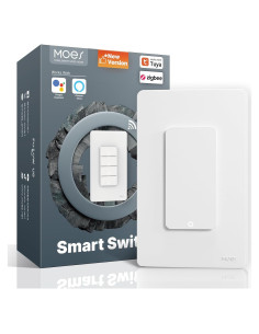Interruptor Inteligente Zigbee MOES 1 Gang Blanco 2da Gen