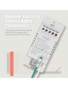 Interruptor Inteligente Zigbee MOES 1 Gang Blanco 2da Gen 2