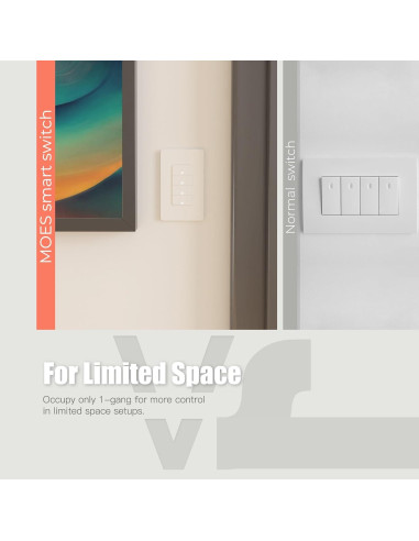 Interruptor Inteligente Zigbee MOES 1 Gang Blanco 2da Gen