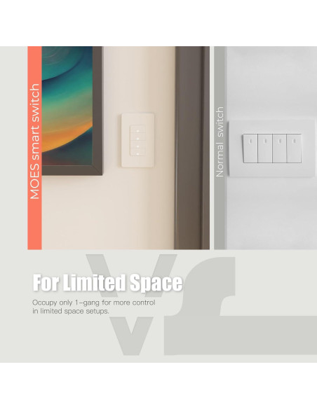 Interruptor Inteligente Zigbee MOES 1 Gang Blanco 2da Gen