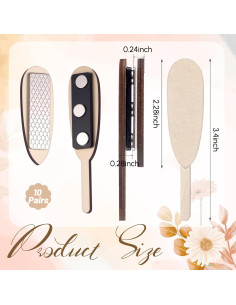 10 Pares de Imanes de Boutonniere Magnéticos de Madera 2