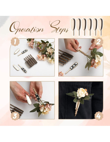 10 Pares de Imanes de Boutonniere Magnéticos de Madera
