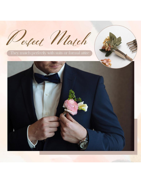 10 Pares de Imanes de Boutonniere Magnéticos de Madera