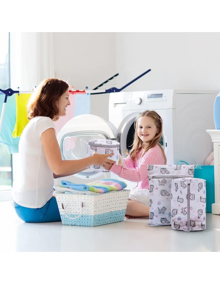 Bolsas de Lavandería de Malla Xducom - 4 Piezas con Gato