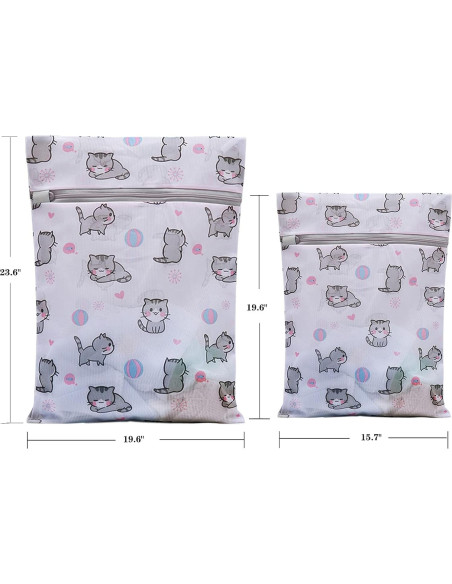 Bolsas de Lavandería de Malla Xducom - 4 Piezas con Gato